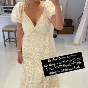 NWT! Brand new never worn cream maxi